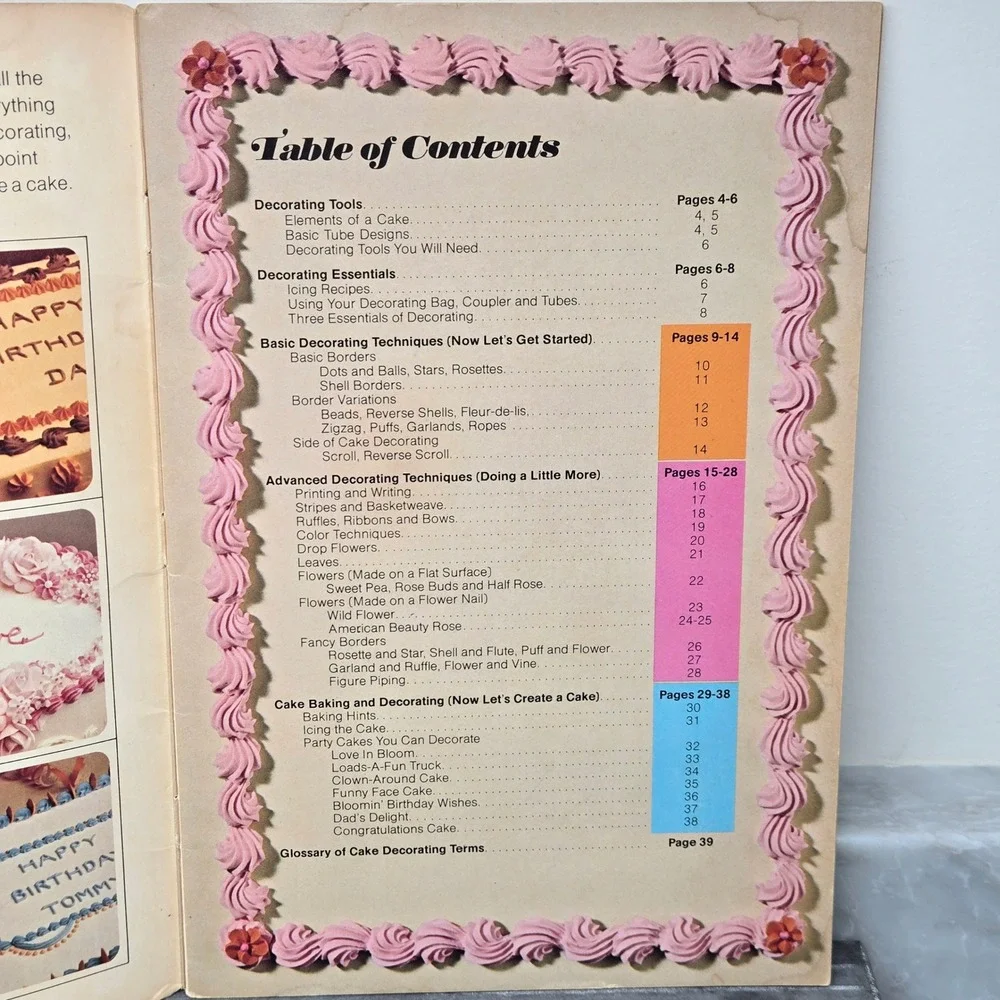 Basic Cake Decorating The Wilton Way Booklet‎ 1975 Vintage Cake Instruction Book
